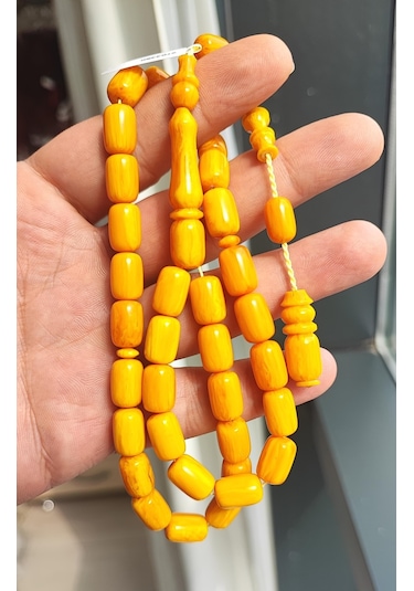 Çubuk Katalin Mışmışi Sarı Ful Hareli Dik Damar Tesbih