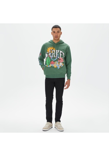 Market Fantasy Farm Pullover Erkek Yeşil Hoodie Düz 397000504 Yeşil