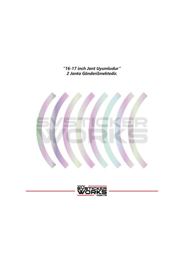 Motosiklet Jant Şeridi Jant Sticker Yarım Kaplama Daire 17-18 İnch Jant Motor Uyumlu Hologram