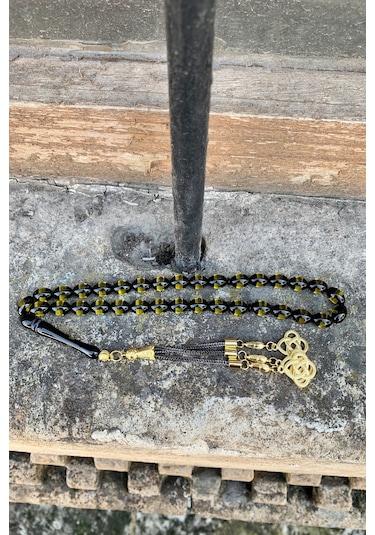 Erkek Sürmeli Toz Kehribar Tesbih Dgn1179