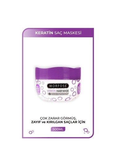 Keratin Saç Maskesi 500 Ml - Yıpranmış Saçlar İçin - Mrfs