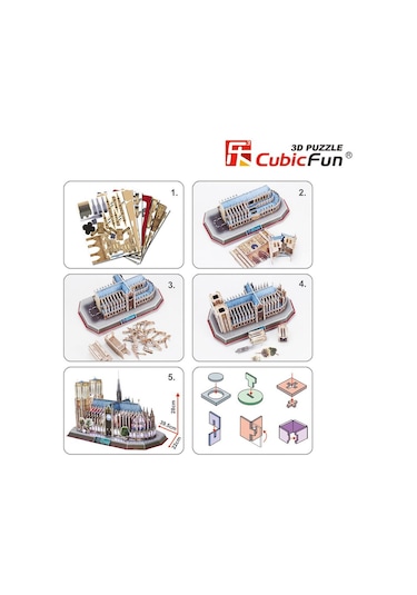 3D Puzzle Notre Dame De Paris 149 Parça(Ledli)