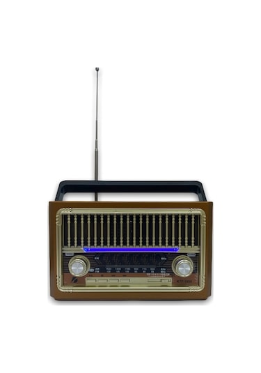 Ktf-1655 Nostalji Radyo Bluetooth Hoparlör El Feneri Usb Şarjlı