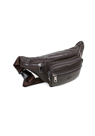 Deri,Se Club Erkek Kahverengi Çok Cepli Omuz Ve Bel Çantası Kahverengi (547268886)