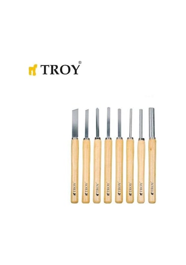 Troy 25008 Ahşap Torna Bıçak Seti 8  Parça