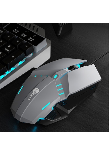 Lecoo CM107 USB Kablolu Rainbow Türkçe Q Klavye & Mouse Seti