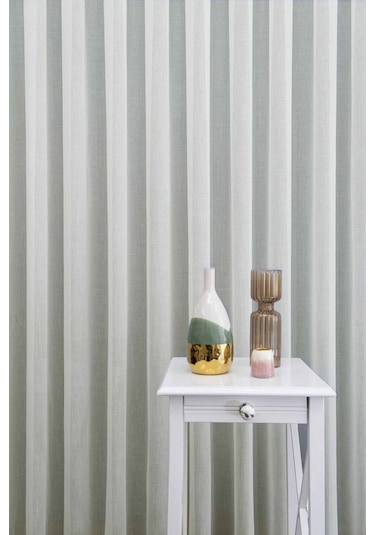 Ekru Keten Kırışmaz Ütü İstemz Sade Tül Perde