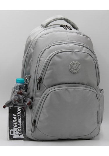 Özel Su İtici Kumaş Gri Unisex Okul Çantası 34600