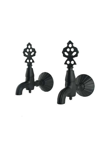 Lpd Hamam Taslı İkili Osmanlı Musluğu Siyah 1/2 Mat Siyah