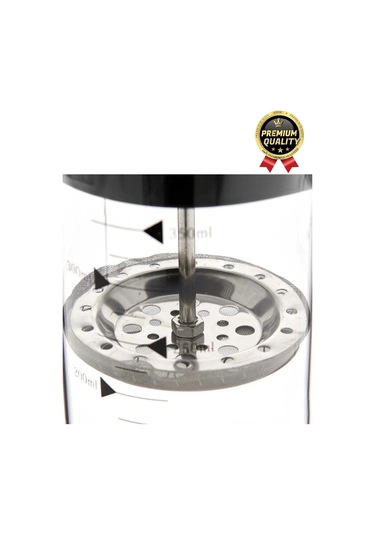 Çok Amaçlı Isıyı Koruyan Süzgeçli Bitki Çayı Filtre Kahve Demlik Ölçü Kabı Cam French Press 350 Ml Çok Renkli