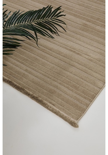 Çam Halı Eyfel 3102 Vizon Romans Halı Modern Desenli Makine Halısı