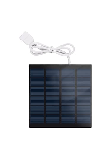 Pazly 1.5w 6v Taşınabilir Solar Şarj Aleti - Kamp, Açık Hava İçin Siyah Su Geçirmez