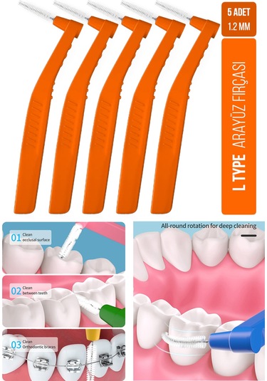 Oral White Arayüz Fırçası Turuncu 1.2 Mm Cleaning Pro 5 Adet