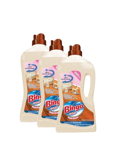 Bingo Mutlu Yuvam Ahşap Yüzey Temizleyici 3 x 1 L