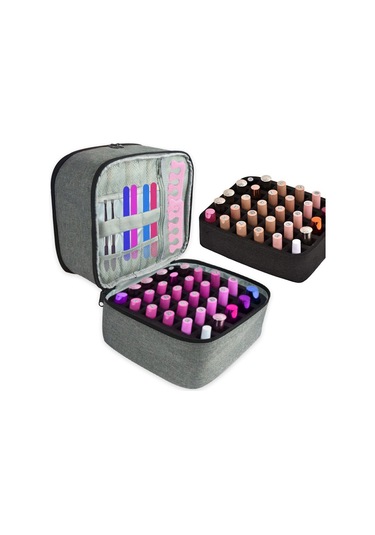 Sones Oje Saklama Çantası Taşınabilir Esansiyel Yağ Ruj Düzenleyici Gri