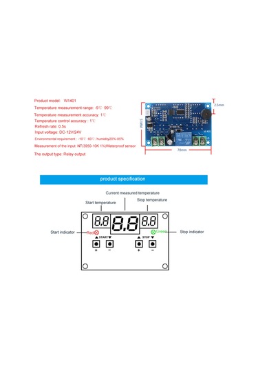 Akıllı Dijital Termostat Sıcaklık Kontrol Cihazı Termometre Yüksek Ve Düşük Sıcaklık Göstergesi