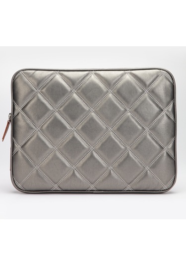 Kapitone Laptop Kılıfı 15.6 & 16 İnç Gri