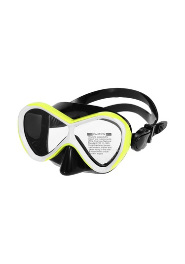 Geeksen Çocuklar İçin Tam Kurutma Süspansiyonlu Silikon Snorkel Gözlüğü Ve Solunum Borusu Seti - Sarı Sarı