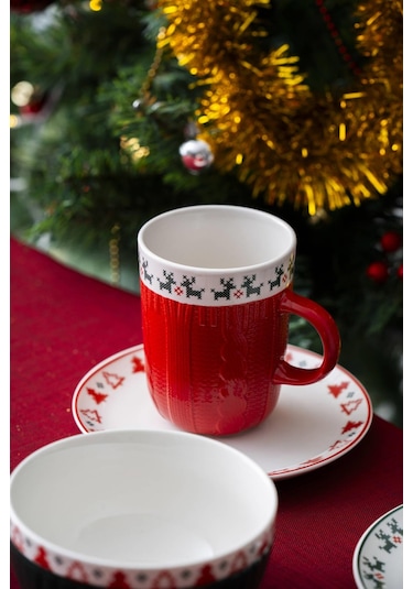 Acar Home Santa 2 Kişilik 6 Parça Kupa - Kase Seti