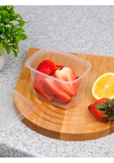 Upakovsik+ Tek Kullanımlık Kapaklı Konteyner 350 Ml, 50 Ad 396818477 100 adet