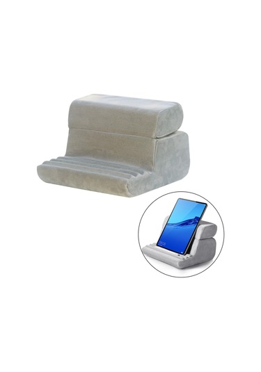 Suntek Tablet Yastık Standı Dizüstü Telefon Tutucu Rafı Gri