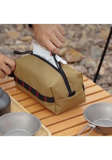 Suntek Taşınabilir Mendil Kutu Tutucu Dikdörtgen Haki Haki