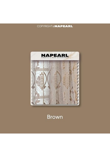 1 Pc Napearl Yumuşak Tül Perdeler Oturma Odası Yatak Odası W100cm X L130cm Kahverengi