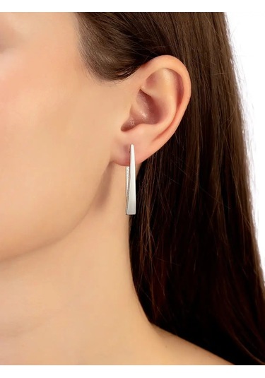 Gold Plaza Jewelry Uzun Tık Kuyruğu Küpeler 925 Ayar Gümüş 127011403 Diğer