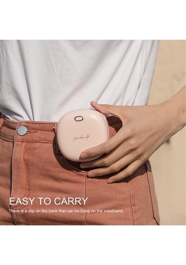 Fortunelane Usb Taşınabilir Boyun/bel Bağlı 3 Hızlı Açık Bladesız Fan - Doğal Rüzgar Serinletici Beyaz