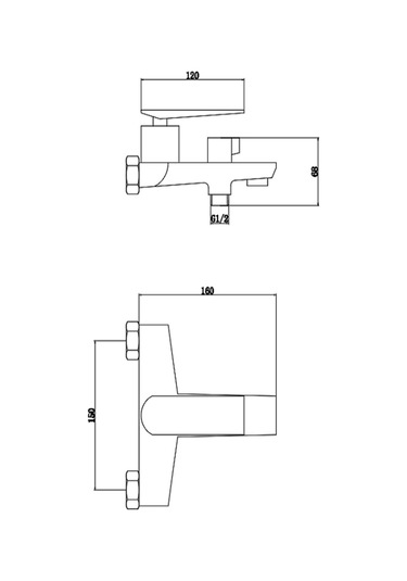 Fleko Mustang-c 320 Pirinç Mat Siyah Banyo Bataryası Siyah