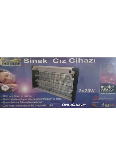 MASTER SD70-40W 2X20W SİNEK CIZ CİHAZI SİNEK ÖLDÜRÜCÜ