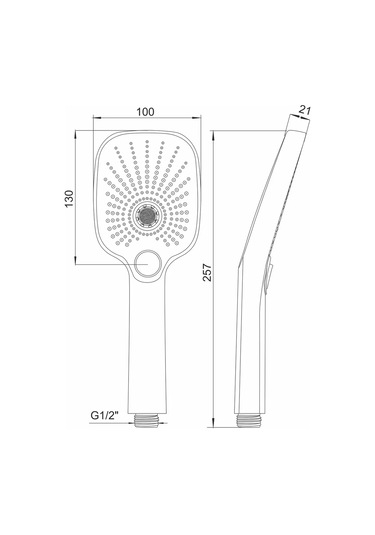 Argo Büyük Hortumsuz Siyah Duş Başlığı Havalandırma Aparatlı 210030088 Siyah