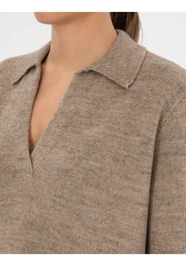 Pierre Cardin Kadın Bej Kazak /triko 50317226-vr011 Bej