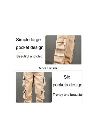 Sones Erkek Bağcıklı Pantolon Çok Cepli Günlük Pantolon Haki