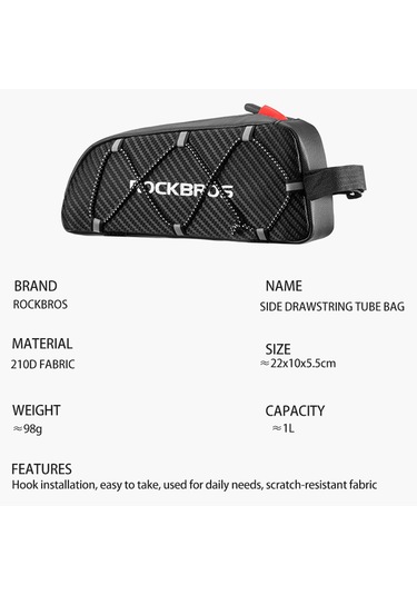Rockbros Reflektörlü Bisiklet Tüpü Büyük Kapasiteli Ön Çanta Çok Renkli