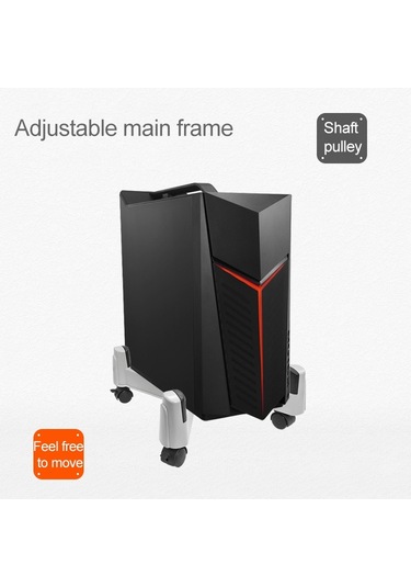 Sones 5-tekerlekli Ayarlanabilir Hareketli Kasnak X-tipi Bilgisayar Ana Bilgisayar Plastik Şasi Tepsi Tutucu Siyah