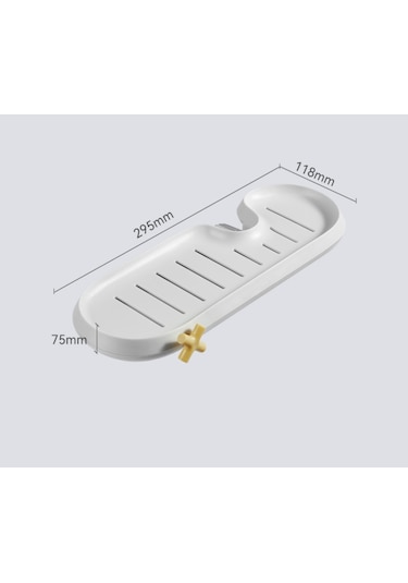 Yystore Banyo Musluk Depolama Rafı Mutfak Beyaz