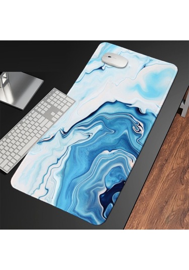 Mermer Dokulu Mouse Pad Klavye Matı Mor 300x600x2mm Mor