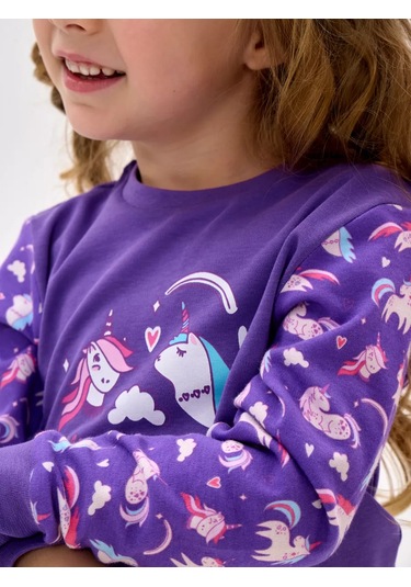 Trend Sign Çocuk Pijama Takımı Pantolonlu 176668985 Violet