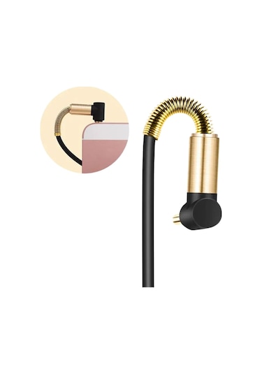 Ams Net 3.5mm Aux Kablosu Jak Erkek Erkek L Tipi 1 Metre Ses Aktarım Kablosu