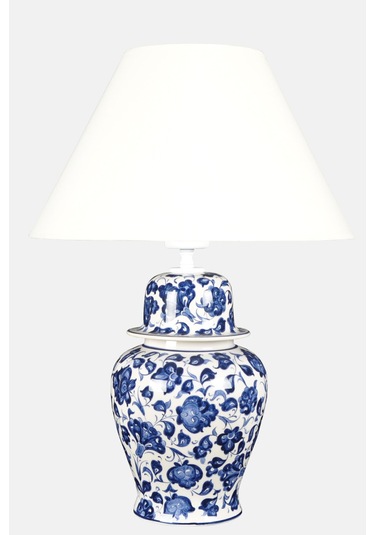 Qdec Bleu Blanc Şah Vazo Abajur Lotus K.Beyaz Diğer