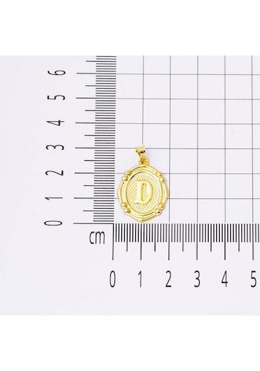 14 Ayar İtalyan D Harfi Altın Kolye Klımy14k28905