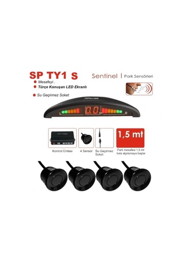 Park Sensörü Led Ekranlı Türkçe Sesli Siyah