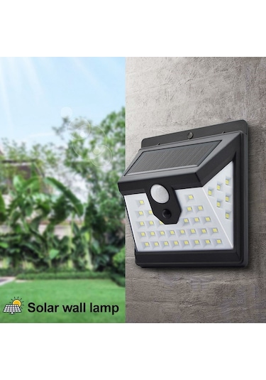Cbtx 40-led Bahçe Lambası İnsan İndüksiyon Işık Dış Mekan Güneş Hareket Sensörü Duvar Işığı Diğer