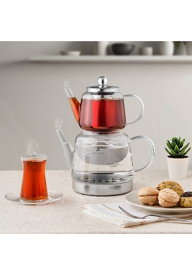Aryıldız Unique Cam Çaydanlık Takımı Şeffaf