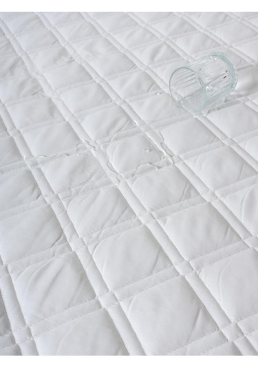 Cottonverse Kapitoneli Fitted Alez Sıvı Geçirmez Beyaz