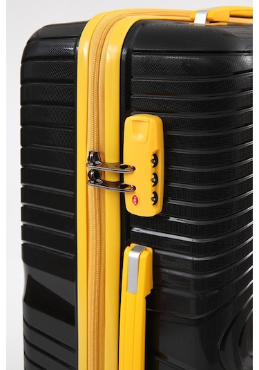 Ççs 5239 Polipropilen 3 Lü Valiz Seti Siyah-sarı Siyah - Sarı