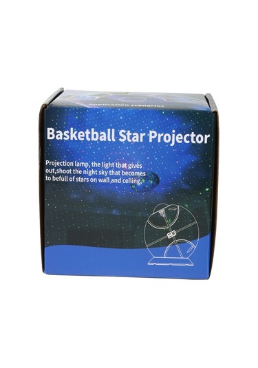 Sones 5w Usb-c / Tip-c Güç Kaynağı Uzaktan Kumanda Basketbol Şekli Renkli Nebula Lazer Projeksiyon Lambası Tabanlı Led Atmosfer Gece Lambası Çok Renkli