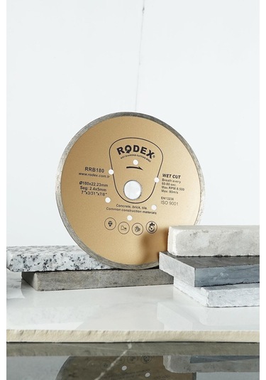 Rodex RRB180 Sürekli Tip Elmas Tuğla, Granit, Mermer Kesme Diski