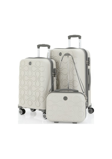 Mçs Polipropilen 3lü Valiz Seti Orta & Kabin & Makyaj V376 S23sy1000052-set 00424 3'lü Set Çok Renkli